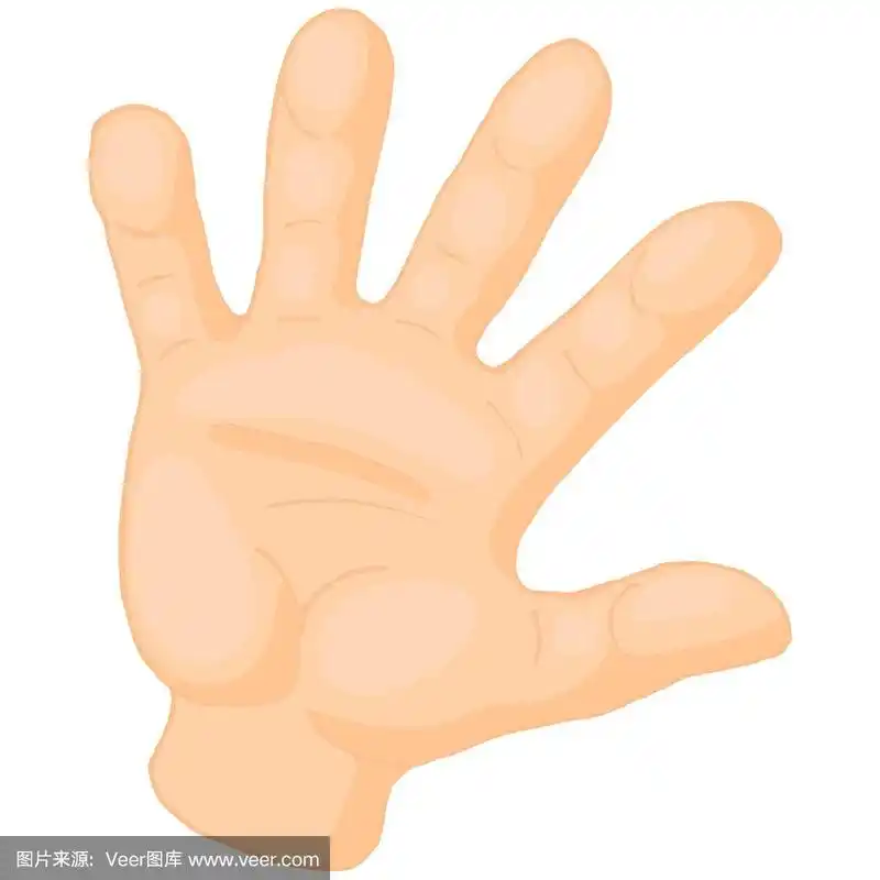 打开手掌图标卡通风格