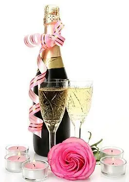 玫瑰香槟美酒图片