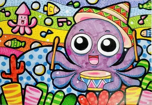 儿童画考级(5级)范画