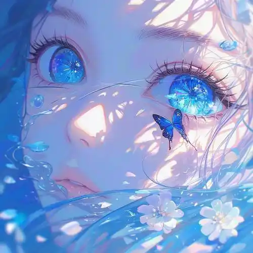 蓝色治愈系头像一眼惊艳