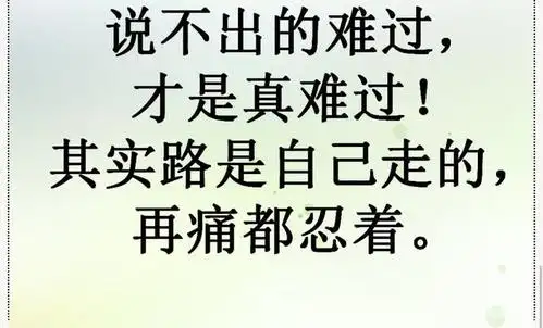 说不出的难过,才叫难过,我的苦和累,谁来心疼我.