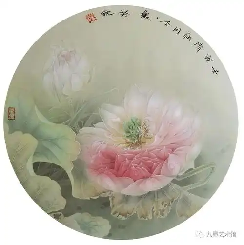 杨冬冬工笔并蒂莲绘画步骤