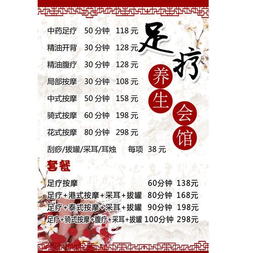 足疗价格表大挂图足脚底按摩保健足疗足浴人体经络穴位图海报1001【5