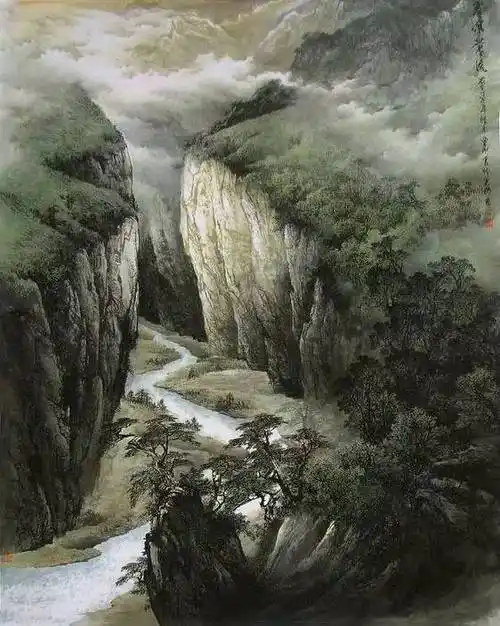 气势磅礴色彩绚丽曾刚彩墨山水画欣赏