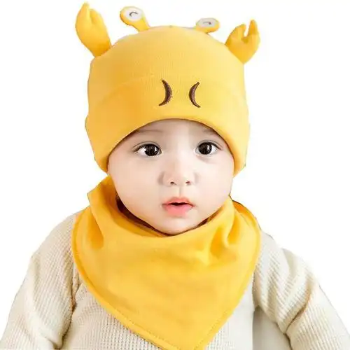 春秋超萌可爱宝宝2男孩薄款春款婴幼儿秋冬帽子帽子