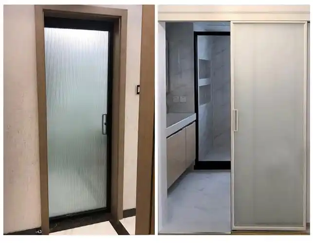 钛镁合金门定制厕所卫生间单扇窄边推拉门单轨移门玻璃吊趟门钛镁合金