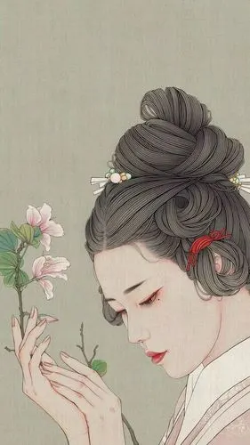 gf,工笔画,墨画,晕染