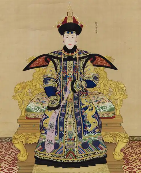 清郎世宁《纯惠皇贵妃朝服像》