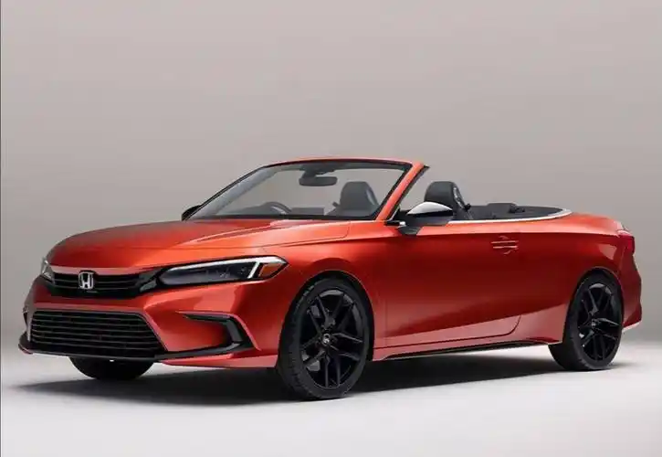 敞篷版本田思域亮相15t双门四座新潮造型真帅气