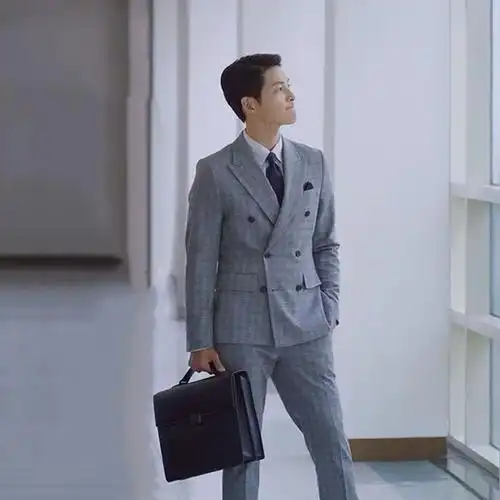 宋仲基潮流外套西装休闲商务修身韩版男潮文森佐西服套装