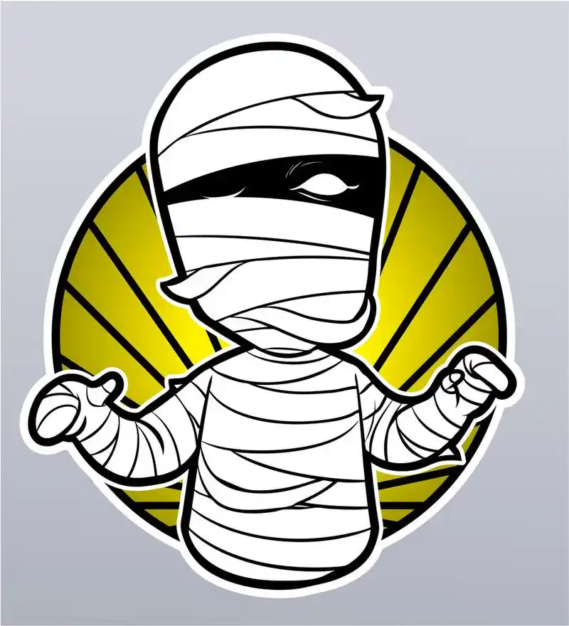 木乃伊的插图,矢量图的木乃伊