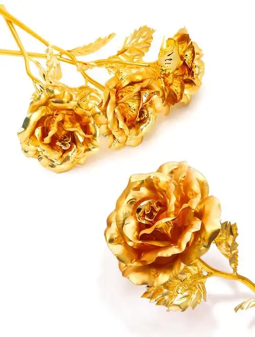 京选品质情人节礼物花带女友凋谢浪漫金玫瑰女生生日礼品定制玫瑰大号