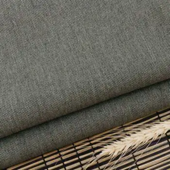 软包硬包加厚纯色吸音布麻布亚麻棉麻背景墙面装饰布料7号青灰色1米