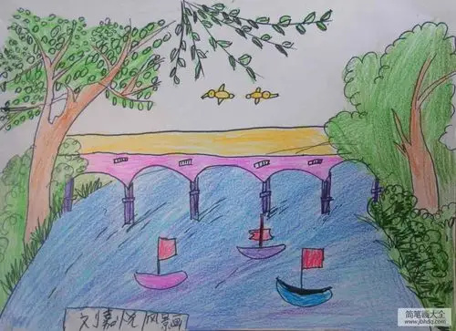 春天的风景真美丽_油棒画-画画图片大全