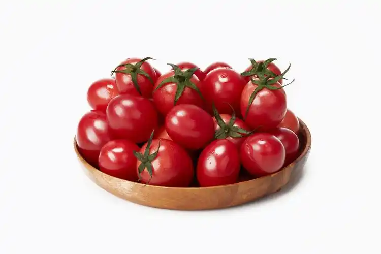 极简清新水果小番茄背景图片