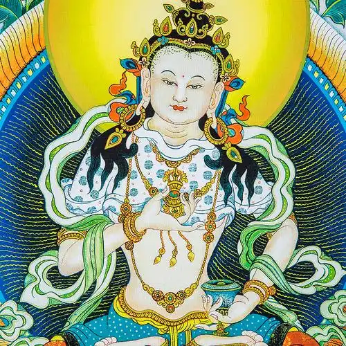 唐卡金刚萨埵刺绣布料装裱西藏装饰挂画佛像藏族唐卡