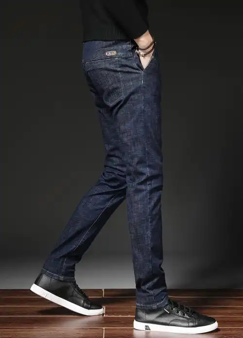 牛仔裤男秋季新款韩版潮流修身直筒裤男弹力男裤百搭帅气男士男生显高