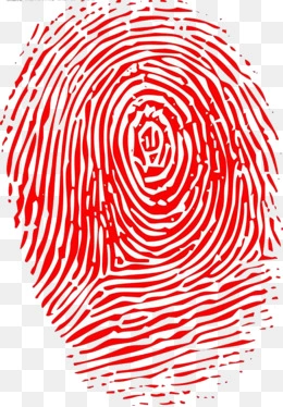 一个红色的指纹