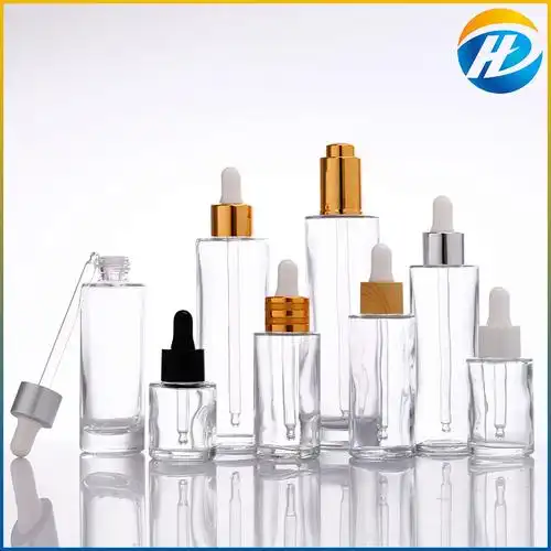 透明玻璃15-100ml木纹圈胶头滴管瓶精油瓶精华液瓶化妆品分装瓶子￥0