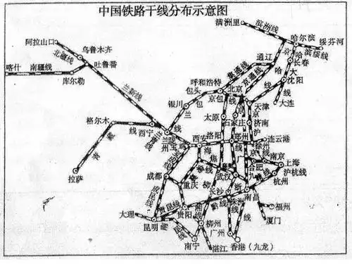 干线图 铁路知识 中国铁路分布 铁路课件 等高线专题 高考等高线 地理