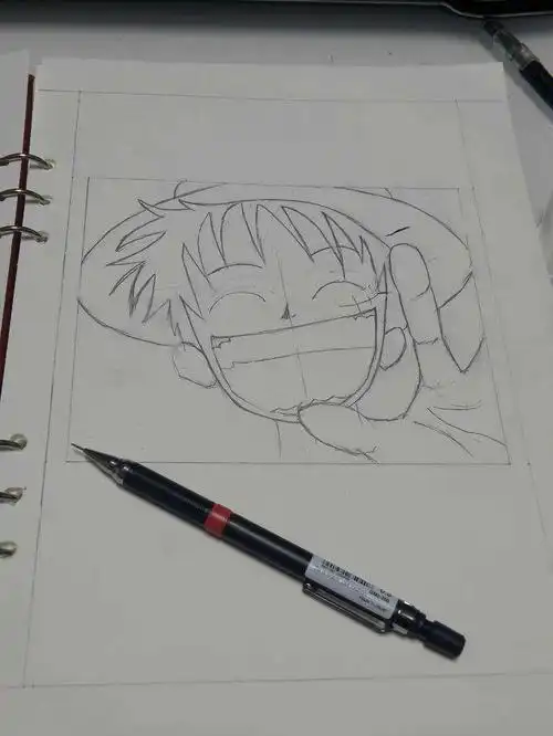 海贼王 路飞  临摹#绘画临摹  #海贼王手绘  #手绘 #路飞