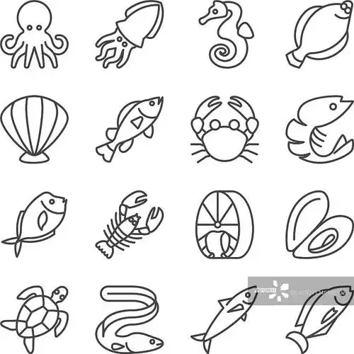 鱼和海鲜系列图标