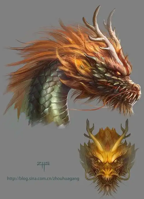 中国龙东方龙龙头龙设定