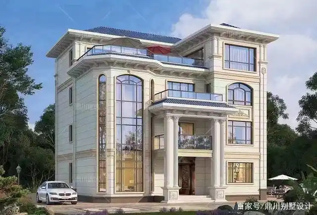 7套豪华三层别墅,大户人家既视感,建房就要建这样大气的
