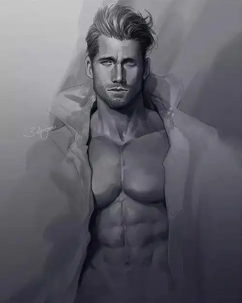 新年好奉上最新肌肉男插画给大家拜年了