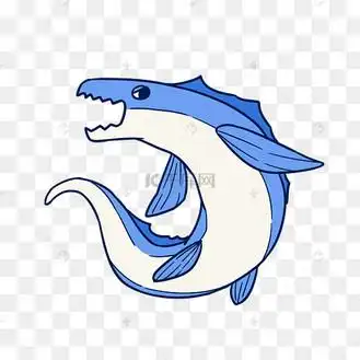 沧龙恐龙卡通插画