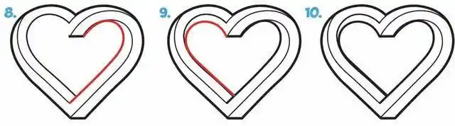 儿童简笔画:心形创意画法大全,给你一颗多彩之心