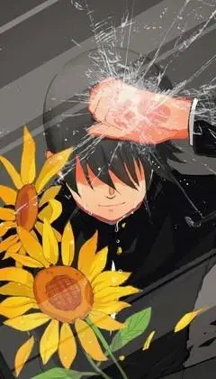 手机屏幕碎了求那种动漫人物一拳把屏幕打碎的那种壁纸