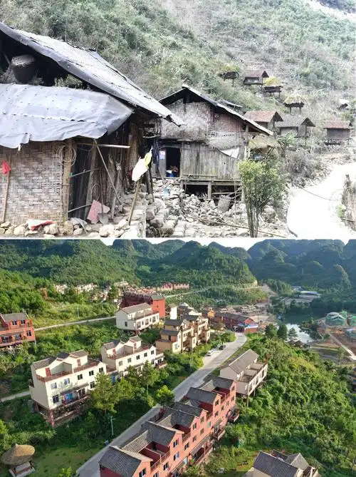 上图为整屯搬迁前的广西南丹县里湖瑶族乡董甲村么干屯(2018年1月10日