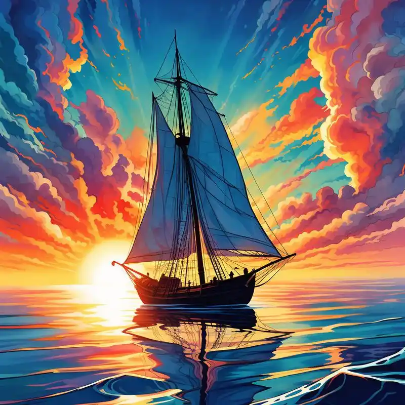 快来换上这个绝美的日出帆船头像,开启你新的一