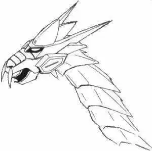 闪电飞龙的简笔画