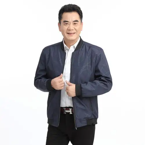 爸爸外套男春秋薄款中年男士夹克40岁50中老年男装休闲秋季上衣服