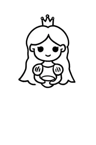 👸豌豆公主简笔画🎨