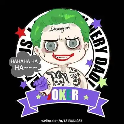 自杀小队 x特遣队 小丑 q版丑爷 joker jared leto 莱托少爷 手绘插画