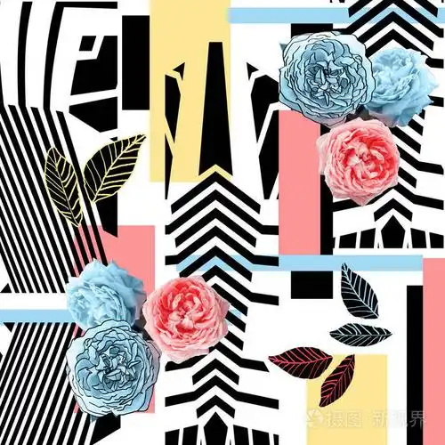 花卉和几何图案