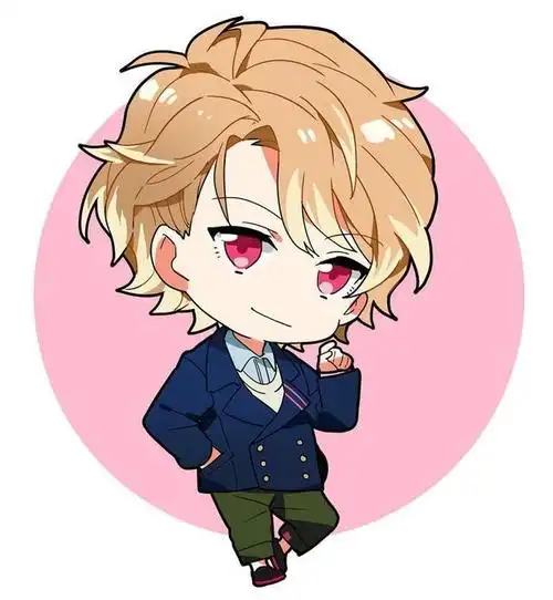 q版漫画人物萌男黑白