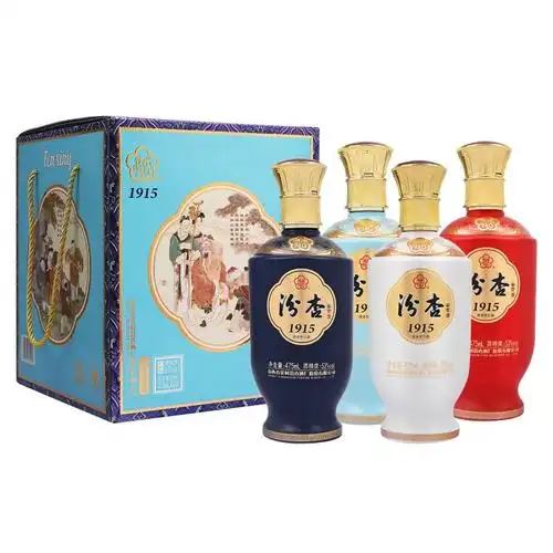 汾杏山 西杏花村酒 53度 清香型白酒 汾杏1915 鉴赏 475ml*4瓶 整箱装