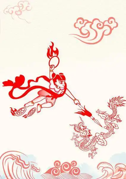 哪吒风火轮的简笔画