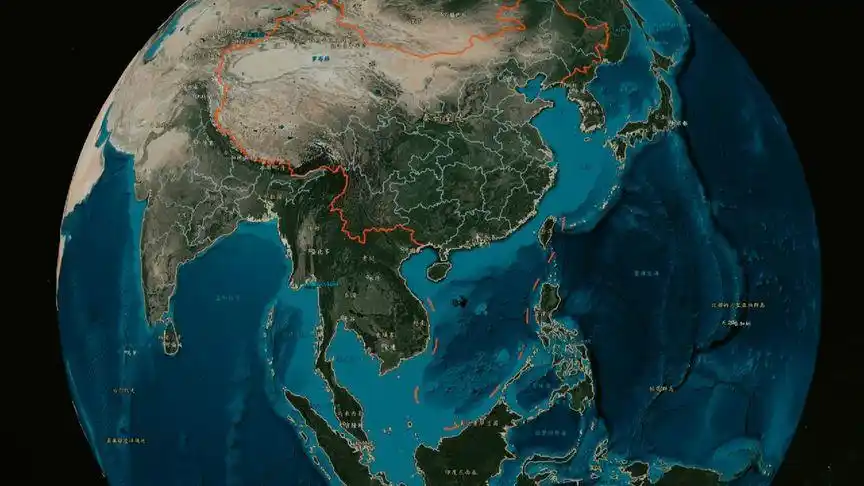 卫星地图鸟瞰先烈们留下的"地球巨作",激励当下中国!加油!