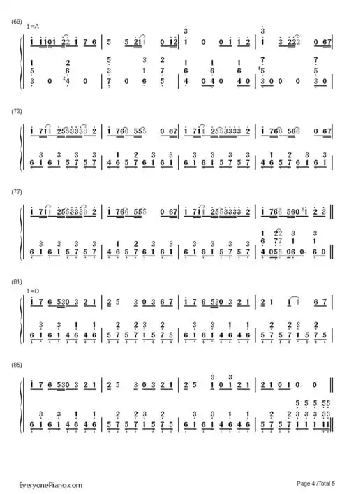 美丽之物-美しきもの-sound horizon双手简谱预览4