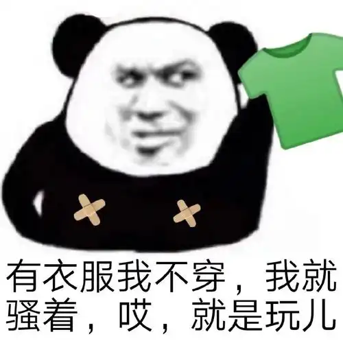 有衣服我不穿我就骚着哎就是玩儿哎我就是玩儿表情包斗图表情