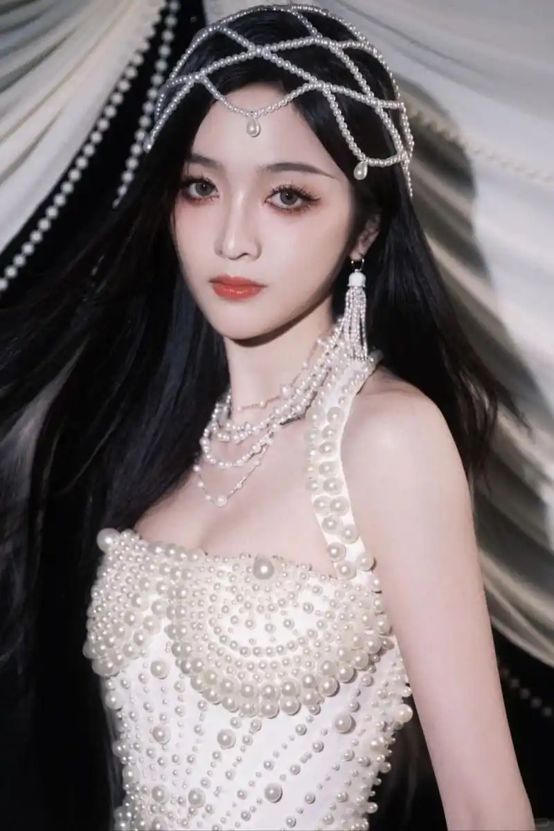 吴宣仪深圳音乐节造型惊艳,珍珠短裙璀璨夺目  她身穿珍珠装饰的礼服