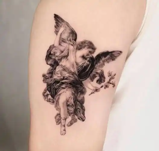 上海纹身店,浦东由龙纹身工作室 天使纹身图案分享_位置_守护_胸口