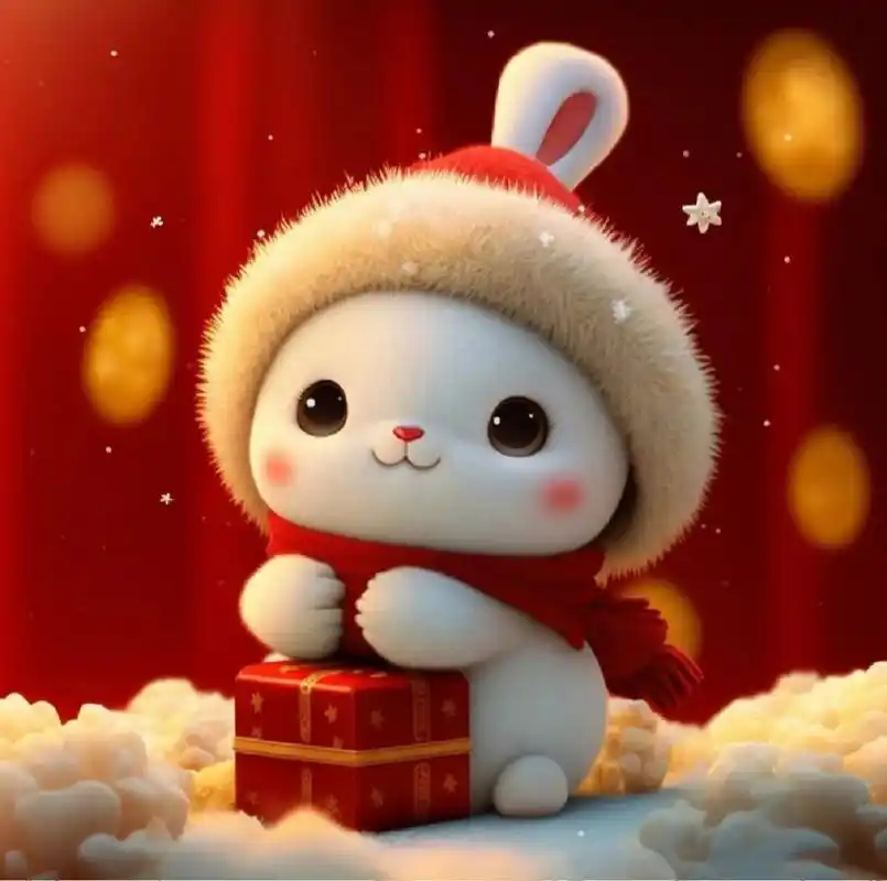 红色小兔兔,招财兔来袭