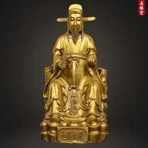 善缘堂赌神韩信铜像纯铜偏财神赌钱祖师像家居客厅工艺品风水摆件