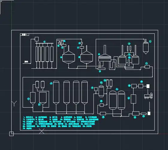 啤酒厂课程设计cad图dwg图纸